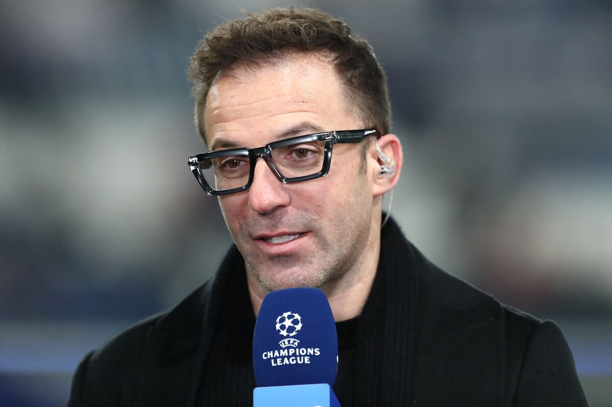 BERGAMO, ITALY - DECEMBER 10: Former football player Alessandro Del Piero looks on prior to the UEFA Champions League 2024/25 League Phase MD6 match between Atalanta BC and Real Madrid C.F. at Stadio di Bergamo on December 10, 2024 in Bergamo, Italy. (Photo by Marco Luzzani/Getty Images)